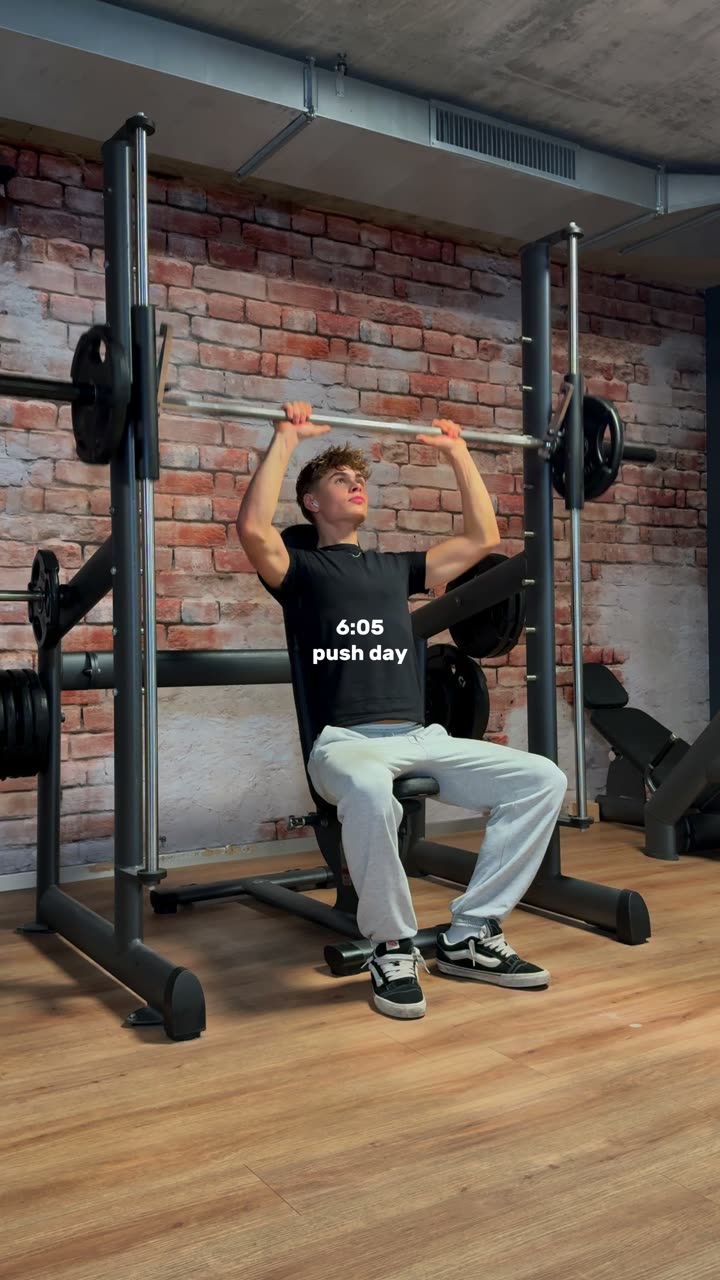Noah training in the gym, from his own video